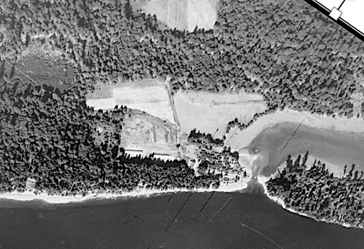 1930 air photograph of Page Point area