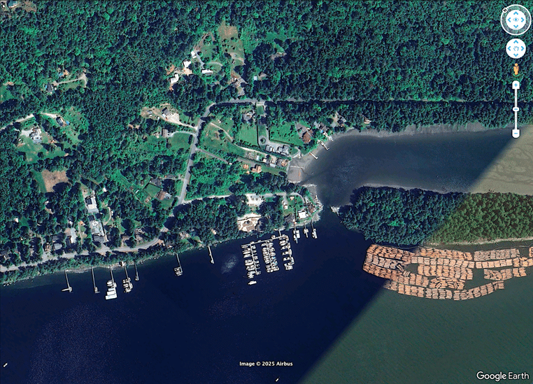 2025 Google Earth satellite image of Page Point area